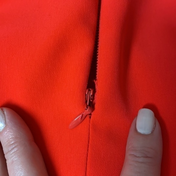 Topshop Strappy Bonded Mini Cocktail Dress Coral - Picture 7 of 8